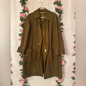 Olive Brown Long Trench Coat
